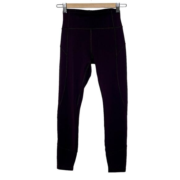 Lululemon In Movement 7/8 Tight 25” Everlux Plum Shadow Purple Womens 4 - Picture 1 of 12